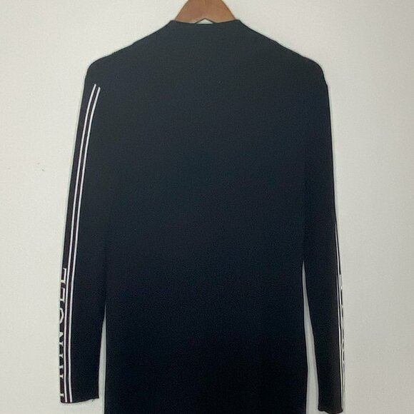 Pringle of Scotland x HM - Ribbed, Maxi, Front Split, Black/White Dress - Size L - Picture 8 of 8